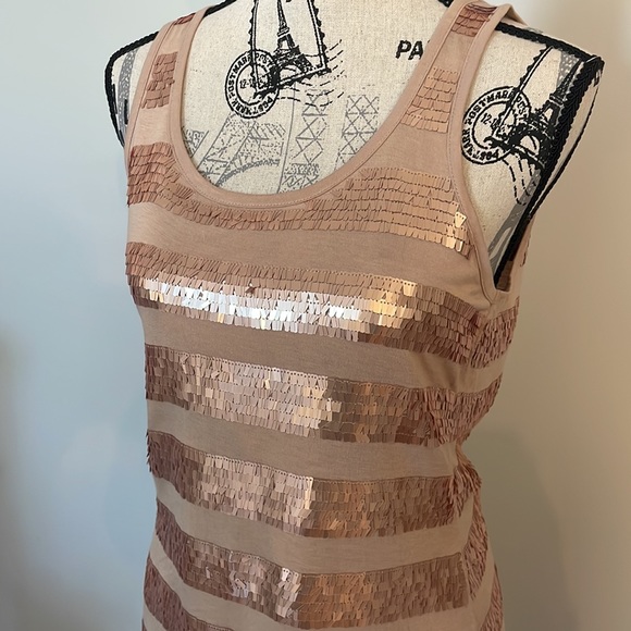 MICHAEL KORS GOLD SEQUENCE DRESS - Picture 2 of 6